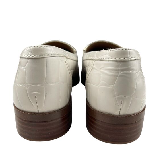27 Edit Naturalizer Women's Beline Loafers 7.5M Leather Slip On Croc Embossed - Picture 6 of 12
